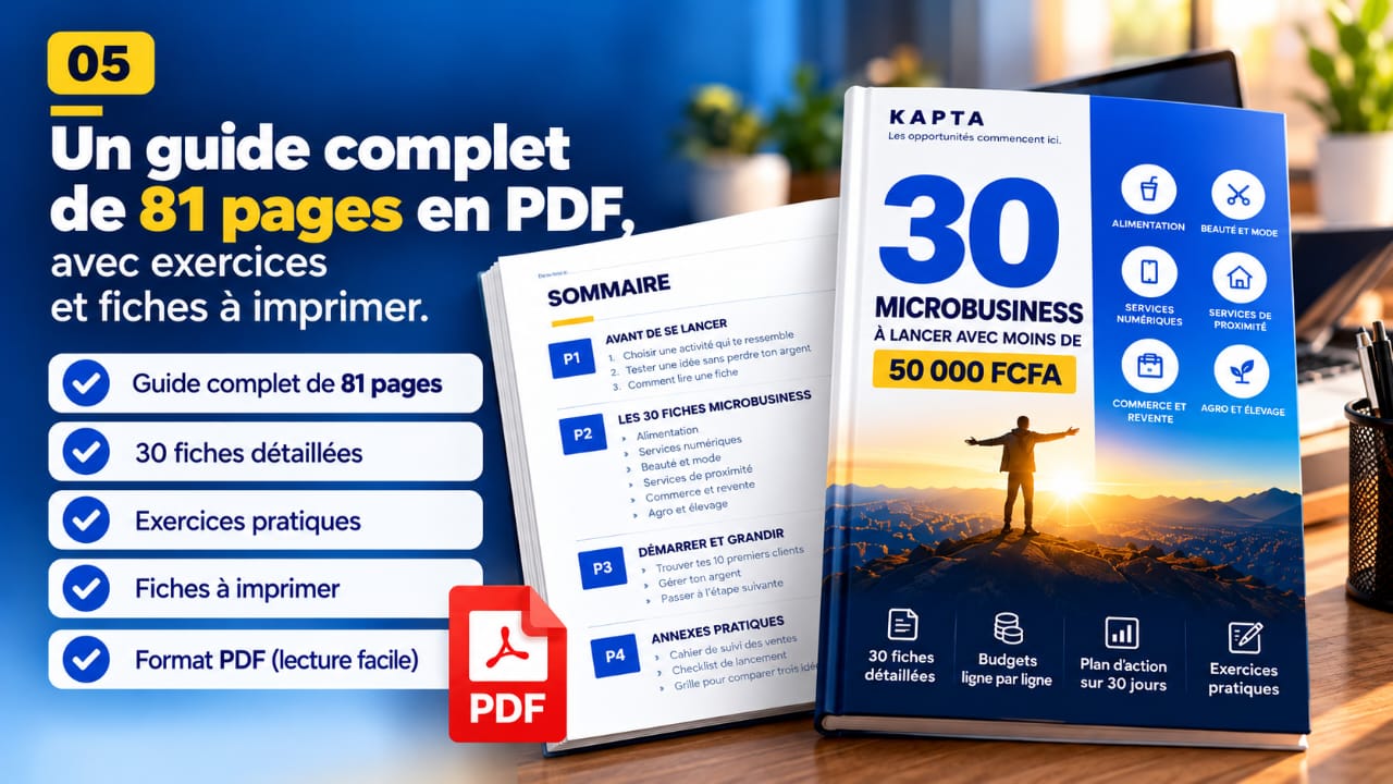 30 micro business a Lancer avec moins 50000 Fcfa
